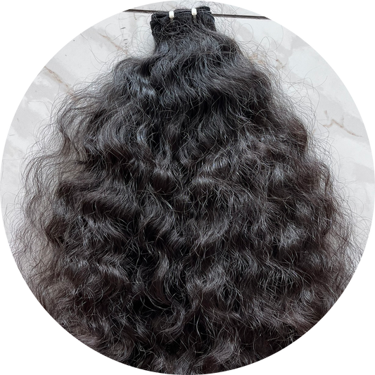 Trames - Cheveux indiens bouclés bruts 
