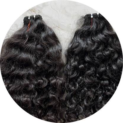 Trames - Cheveux indiens bouclés bruts 
