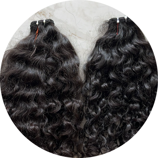Trames - Cheveux indiens bouclés bruts 